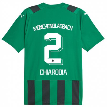 Kandiny Deti Fabio Chiarodia #2 Čierna Zelená Dresy Idegenbeli Csapatmez 2023/24 Triĭká