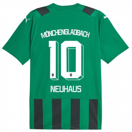 Kandiny Deti Florian Neuhaus #10 Čierna Zelená Dresy Idegenbeli Csapatmez 2023/24 Triĭká