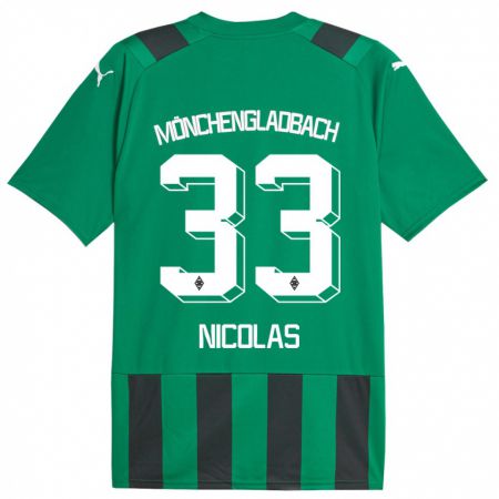 Kandiny Deti Moritz Nicolas #33 Čierna Zelená Dresy Idegenbeli Csapatmez 2023/24 Triĭká