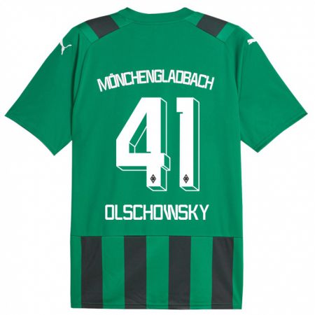 Kandiny Deti Jan Olschowsky #41 Čierna Zelená Dresy Idegenbeli Csapatmez 2023/24 Triĭká