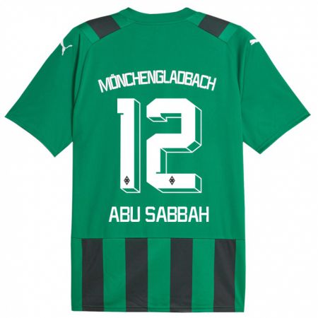 Kandiny Deti Sarah Abu Sabbah #12 Čierna Zelená Dresy Idegenbeli Csapatmez 2023/24 Triĭká