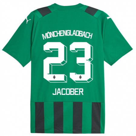 Kandiny Deti Magdalena Jacober #23 Čierna Zelená Dresy Idegenbeli Csapatmez 2023/24 Triĭká