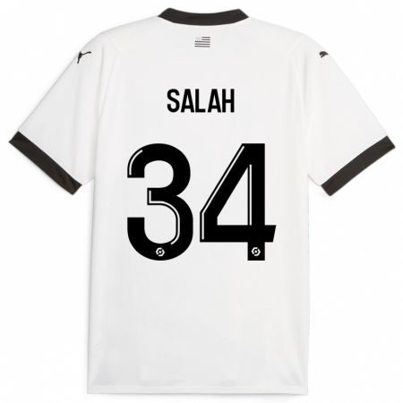 Kandiny Deti Ibrahim Salah #34 Biely Dresy Idegenbeli Csapatmez 2023/24 Triĭká