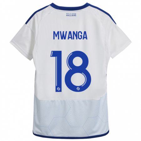 Kandiny Deti Junior Mwanga #18 Biely Dresy Idegenbeli Csapatmez 2023/24 Triĭká