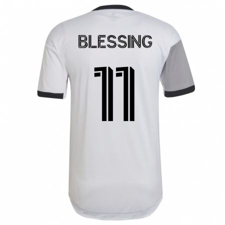 Kandiny Deti Latif Blessing #11 Biely Dresy Idegenbeli Csapatmez 2023/24 Triĭká