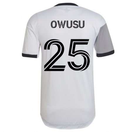 Kandiny Deti Prince Osei Owusu #25 Biely Dresy Idegenbeli Csapatmez 2023/24 Triĭká