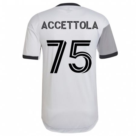 Kandiny Deti Luca Accettola #75 Biely Dresy Idegenbeli Csapatmez 2023/24 Triĭká