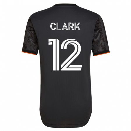 Kandiny Deti Steve Clark #12 Čierna Dresy Idegenbeli Csapatmez 2023/24 Triĭká