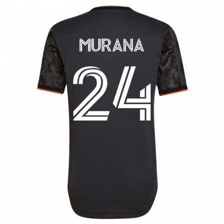 Kandiny Deti Mujeeb Murana #24 Čierna Dresy Idegenbeli Csapatmez 2023/24 Triĭká