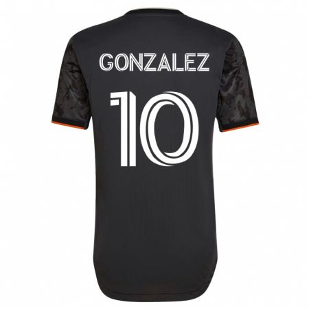 Kandiny Deti Yair González #10 Čierna Dresy Idegenbeli Csapatmez 2023/24 Triĭká