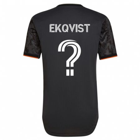 Kandiny Deti Akseli Ekqvist #0 Čierna Dresy Idegenbeli Csapatmez 2023/24 Triĭká