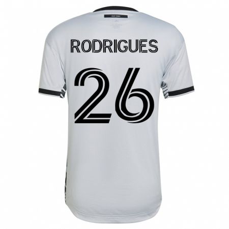 Kandiny Deti Rodrigues #26 Biely Dresy Idegenbeli Csapatmez 2023/24 Triĭká