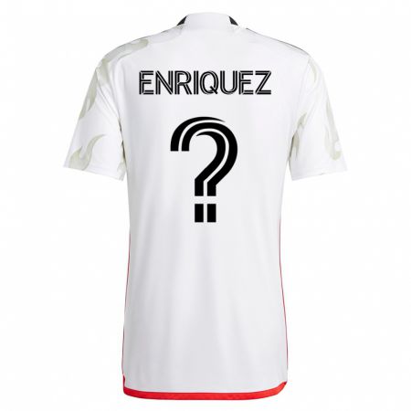 Kandiny Deti Fabian Enriquez #0 Biely Dresy Idegenbeli Csapatmez 2023/24 Triĭká