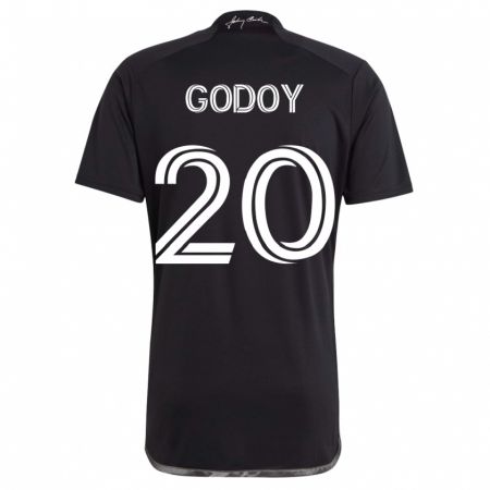 Kandiny Deti Aníbal Godoy #20 Čierna Dresy Idegenbeli Csapatmez 2023/24 Triĭká