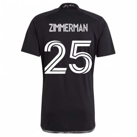 Kandiny Deti Walker Zimmerman #25 Čierna Dresy Idegenbeli Csapatmez 2023/24 Triĭká