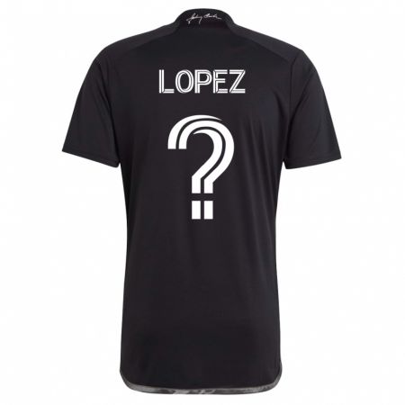 Kandiny Deti Alejandro Velazquez-Lopez #0 Čierna Dresy Idegenbeli Csapatmez 2023/24 Triĭká