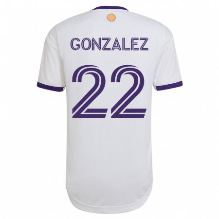 Kandiny Deti Gastón González #22 Biely Dresy Idegenbeli Csapatmez 2023/24 Triĭká