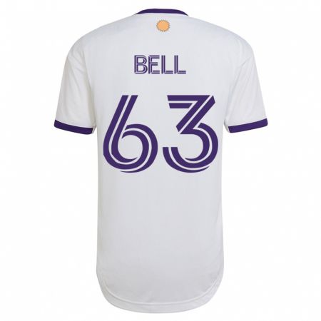 Kandiny Deti Dominic Bell #63 Biely Dresy Idegenbeli Csapatmez 2023/24 Triĭká
