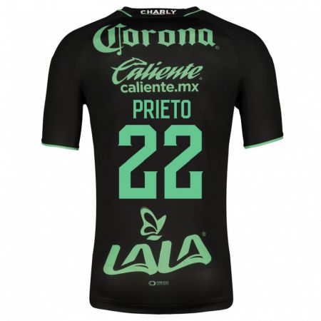 Kandiny Deti Ronaldo Prieto #22 Čierna Dresy Idegenbeli Csapatmez 2023/24 Triĭká