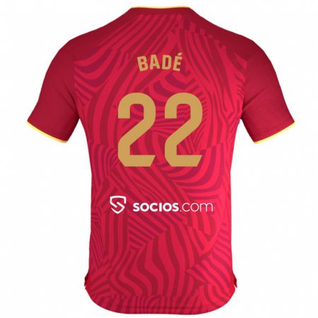 Kandiny Deti Loïc Badé #22 Červená Dresy Idegenbeli Csapatmez 2023/24 Triĭká