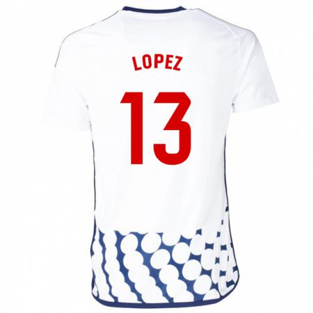 Kandiny Deti Luis López #13 Biely Dresy Idegenbeli Csapatmez 2023/24 Triĭká