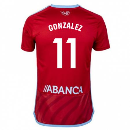 Kandiny Deti Alfon González #11 Červená Dresy Idegenbeli Csapatmez 2023/24 Triĭká