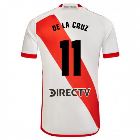 Kandiny Muži Nicolás De La Cruz #11 Biela Červená Dresy Hazai Csapatmez 2023/24 Triĭká