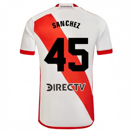 Kandiny Muži Sebastián Sánchez #45 Biela Červená Dresy Hazai Csapatmez 2023/24 Triĭká