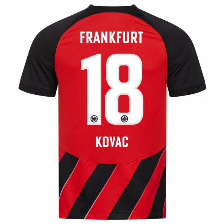 Kandiny Muži Niko Kovac #18 Červená Čierna Dresy Hazai Csapatmez 2023/24 Triĭká