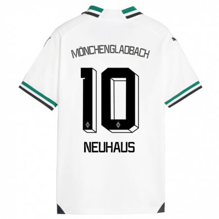 Kandiny Muži Florian Neuhaus #10 Biela Zelená Dresy Hazai Csapatmez 2023/24 Triĭká