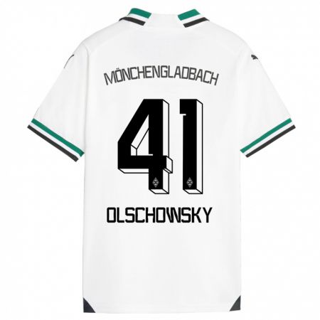 Kandiny Muži Jan Olschowsky #41 Biela Zelená Dresy Hazai Csapatmez 2023/24 Triĭká