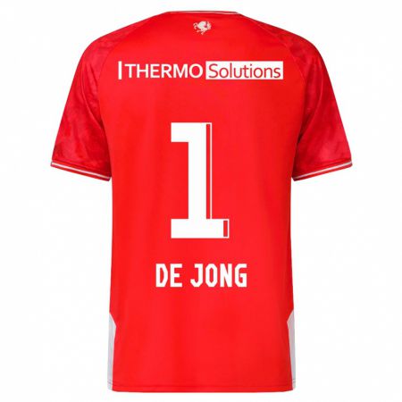 Kandiny Muži Daniëlle De Jong #1 Červená Dresy Hazai Csapatmez 2023/24 Triĭká