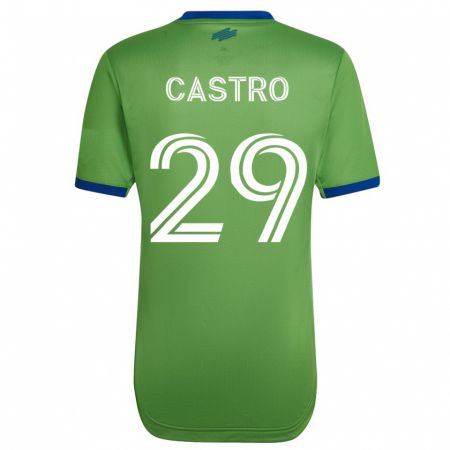 Kandiny Muži Jacob Castro #29 Zelená Dresy Hazai Csapatmez 2023/24 Triĭká