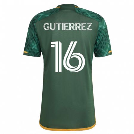 Kandiny Muži Diego Gutiérrez #16 Zelená Dresy Hazai Csapatmez 2023/24 Triĭká