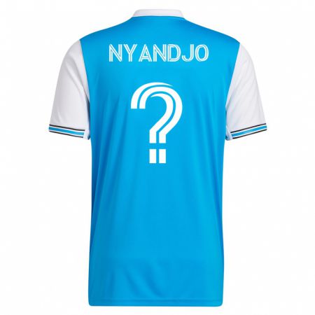 Kandiny Muži James Nyandjo #0 Modrá Dresy Hazai Csapatmez 2023/24 Triĭká