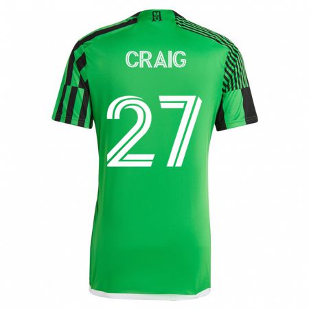 Kandiny Muži Brandan Craig #27 Zelená Čierna Dresy Hazai Csapatmez 2023/24 Triĭká