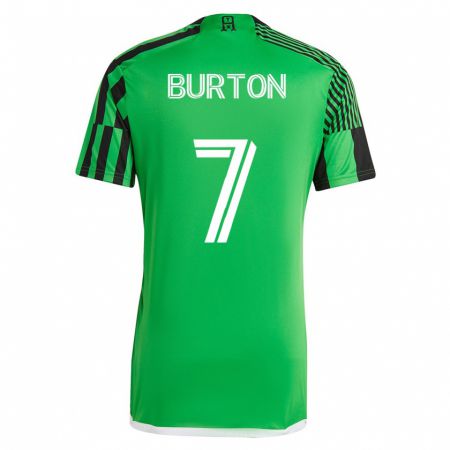 Kandiny Muži Micah Burton #7 Zelená Čierna Dresy Hazai Csapatmez 2023/24 Triĭká