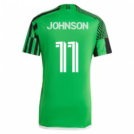 Kandiny Muži Emmanuel Johnson #11 Zelená Čierna Dresy Hazai Csapatmez 2023/24 Triĭká