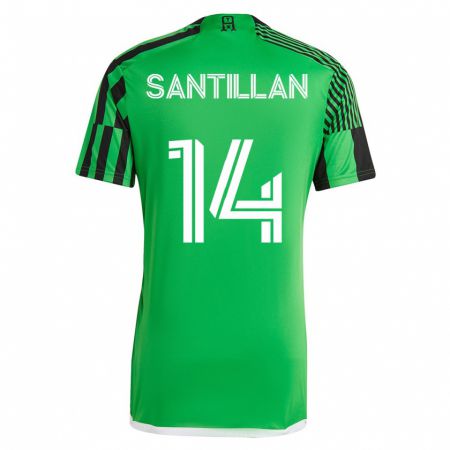 Kandiny Muži Jonathan Santillan #14 Zelená Čierna Dresy Hazai Csapatmez 2023/24 Triĭká