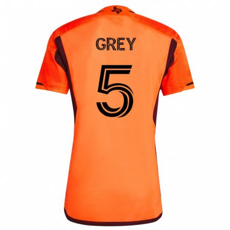 Kandiny Muži Omar Grey #5 Oranžová Dresy Hazai Csapatmez 2023/24 Triĭká