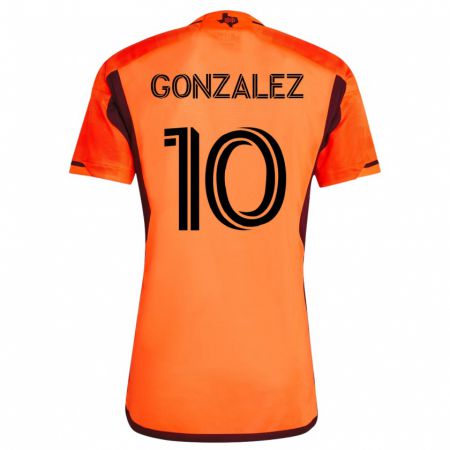 Kandiny Muži Yair González #10 Oranžová Dresy Hazai Csapatmez 2023/24 Triĭká