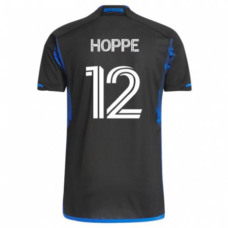 Kandiny Muži Matthew Hoppe #12 Modrá Čierna Dresy Hazai Csapatmez 2023/24 Triĭká