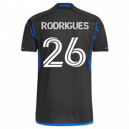 Kandiny Muži Rodrigues #26 Modrá Čierna Dresy Hazai Csapatmez 2023/24 Triĭká