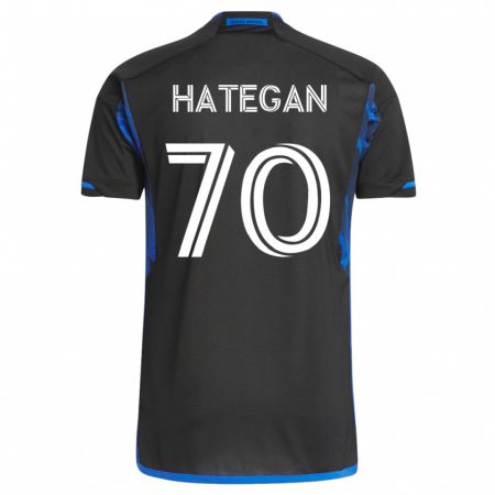 Kandiny Muži Roberto Hategan #70 Modrá Čierna Dresy Hazai Csapatmez 2023/24 Triĭká