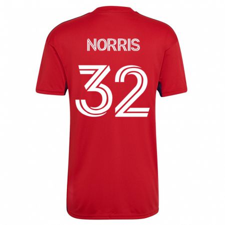 Kandiny Muži Nolan Norris #32 Červená Dresy Hazai Csapatmez 2023/24 Triĭká