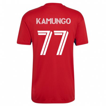 Kandiny Muži Bernard Kamungo #77 Červená Dresy Hazai Csapatmez 2023/24 Triĭká