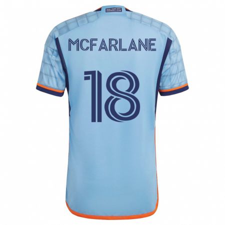 Kandiny Muži Christian Mcfarlane #18 Modrá Dresy Hazai Csapatmez 2023/24 Triĭká