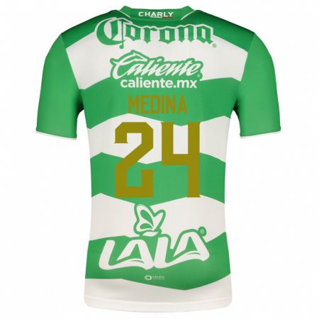 Kandiny Muži Diego Medina #24 Zelená Dresy Hazai Csapatmez 2023/24 Triĭká