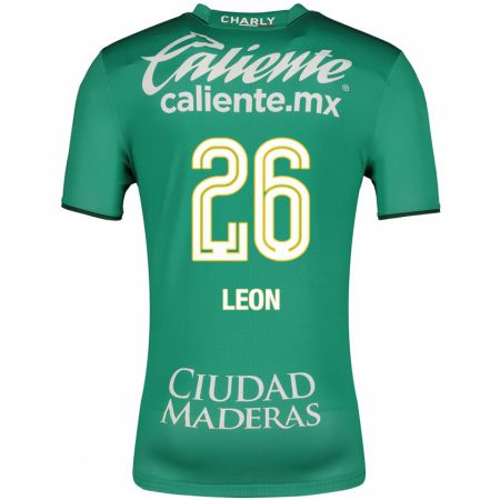 Kandiny Muži Armando León #26 Zelená Dresy Hazai Csapatmez 2023/24 Triĭká
