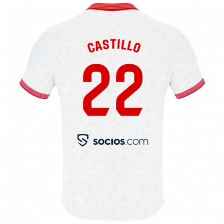 Kandiny Muži José Castillo #22 Biely Dresy Hazai Csapatmez 2023/24 Triĭká